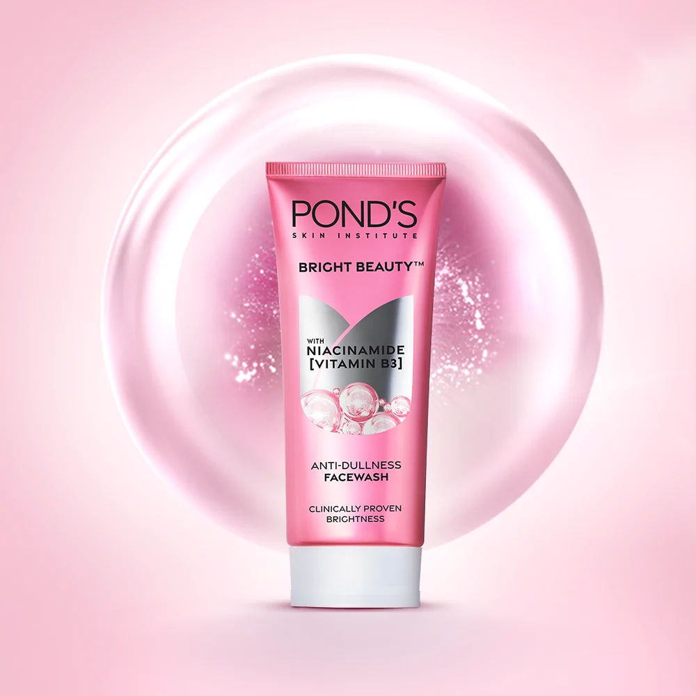 Sun-Revamp-images-Bright-beautybb-facewash Ponds Bright Beauty Facewash with Niacinamide For Glass Skin-Like Shine - 50g - Image 1