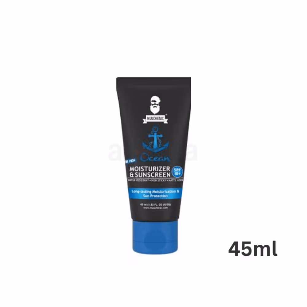 muuta Muuchstac Ocean Moisturizer & Sunscreen SPF 18+ 45ml Hydration Meets Sun Protection – Made for Men - Image 1